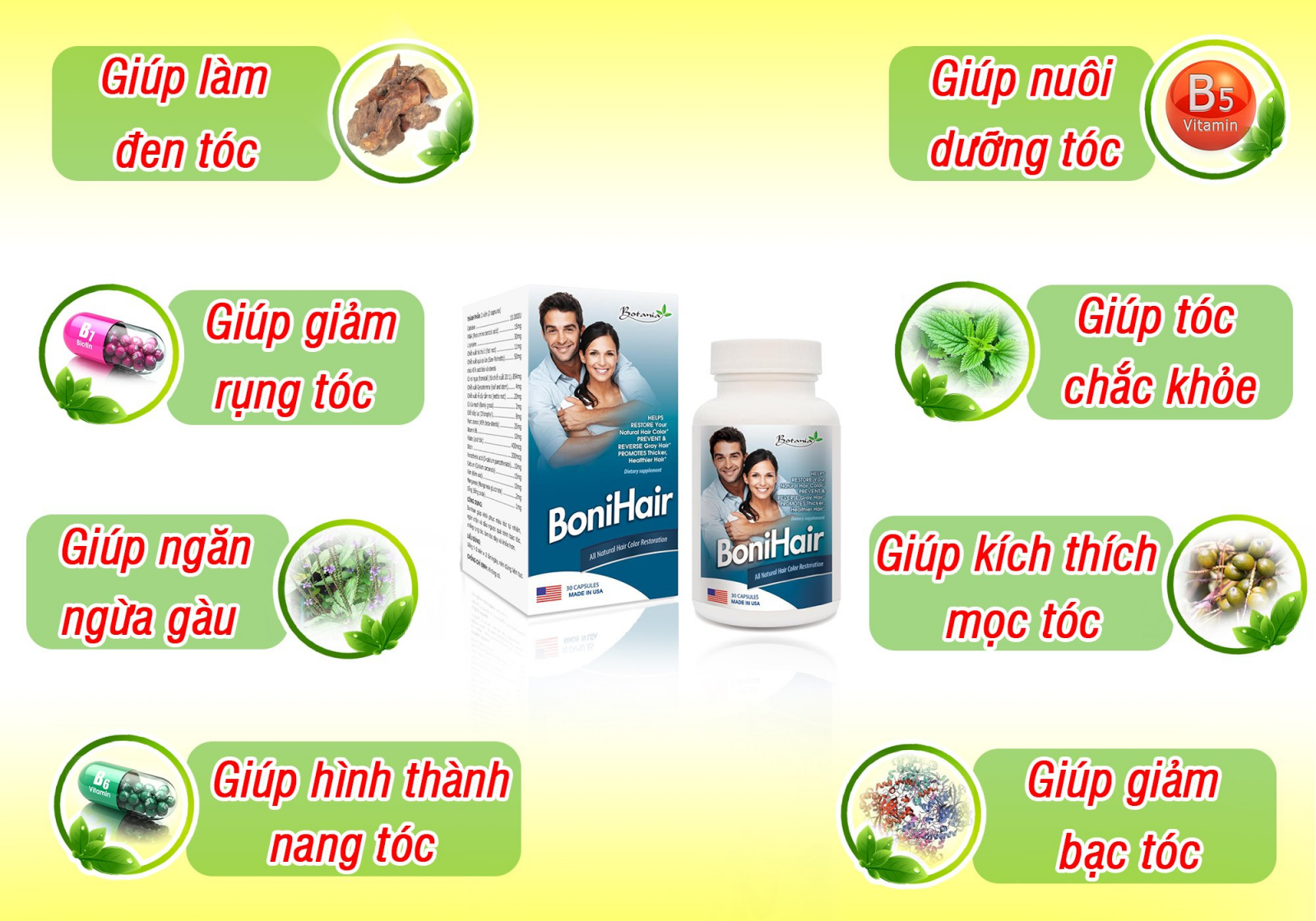 Tác dụng toàn diện của sản phẩm BoniHair