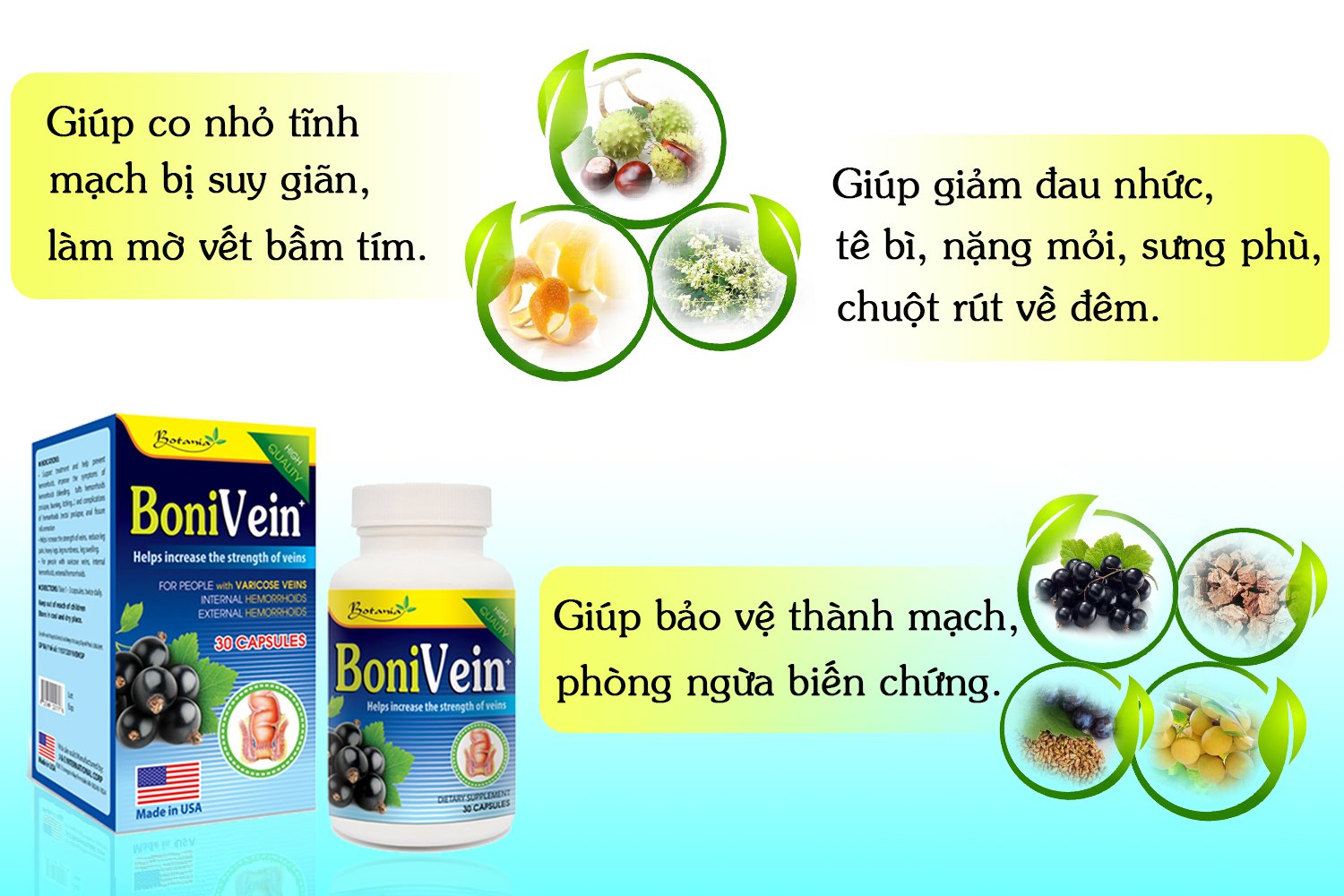 Thành phần và công dụng của BoniVein +