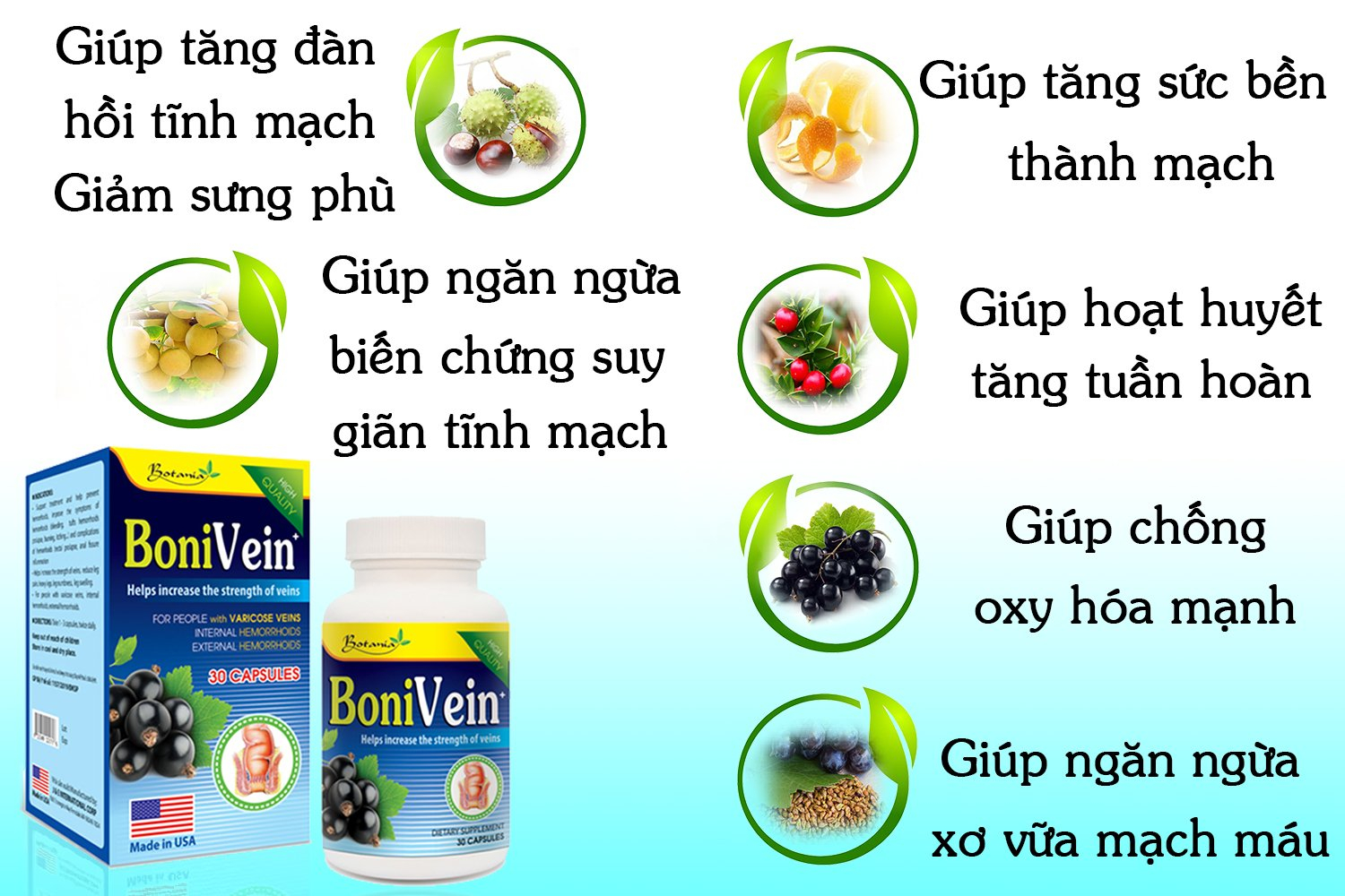 Công thức thành phần toàn diện của BoniVein +